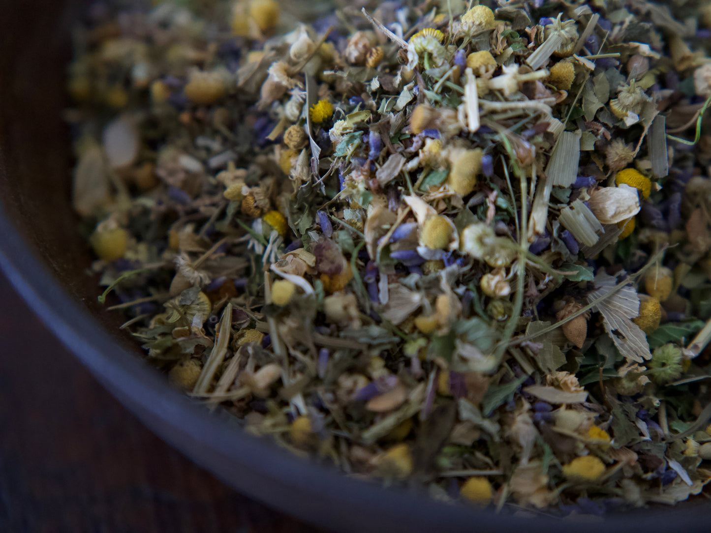 calmative herbs close up